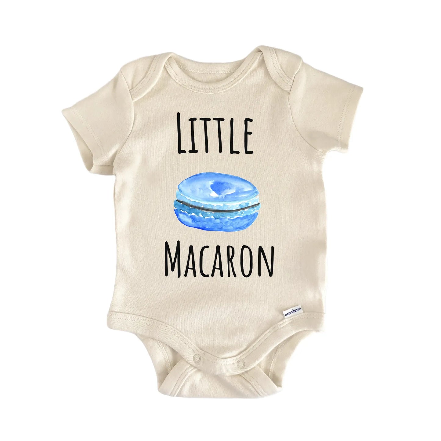 Blue Macaron French Pastry Dessert Baby Gift Baby Bodysuit