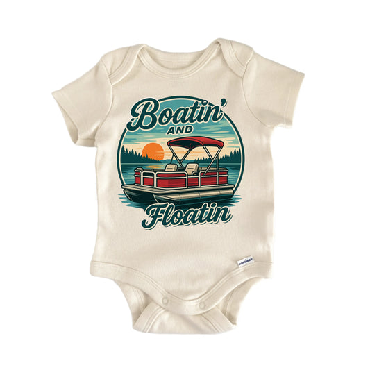 Boat Lake Pontoon Newborn Baby Onesie® Onesie®