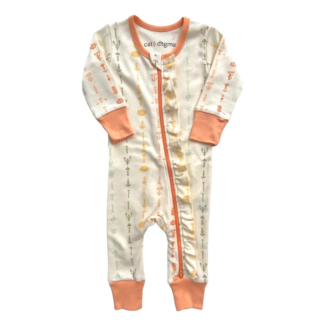 GOTS Certified Organic Cotton Zippy - Boho Floral