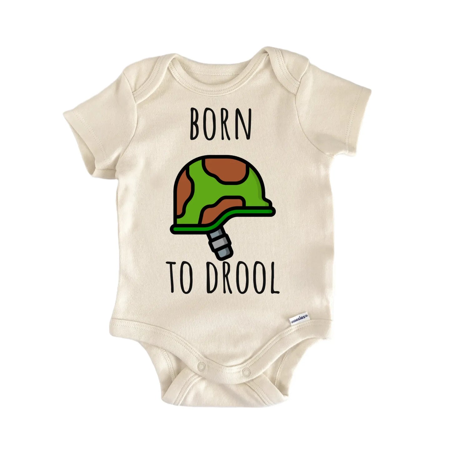 Born To Drool Military Baby Gift Baby Bodysuit