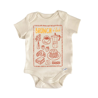 Brunch Espresso Crossiant Newborn Baby Onesie® Onesie®