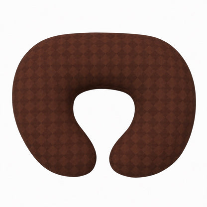 Brown Diamond Ruffle Nursing Pillow Cover