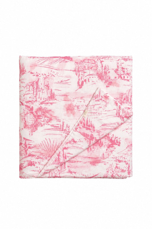 Pink Toile Crib Quilted Blanket