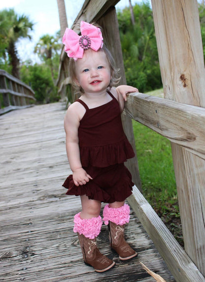 Brown Ruffle Set