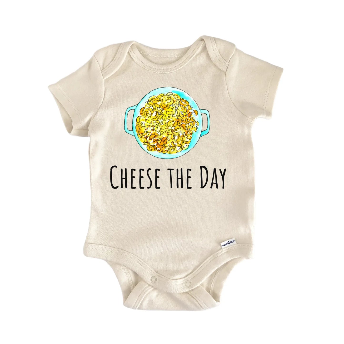 CHeese The Day Macaroni And Cheese Mac Baby Gift Baby Bodysuit