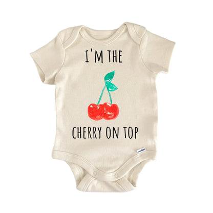 Cherry On Top Fruit Cherries Infant Gift Baby Bodysuit