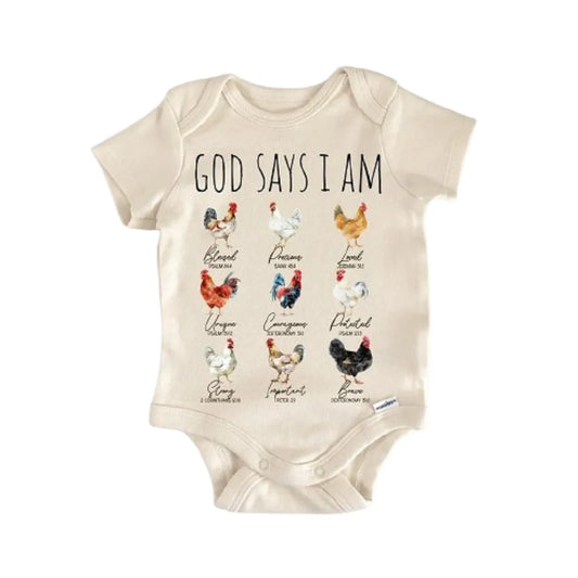 Chicken Religious God Newborn Baby Onesie® Onesie®