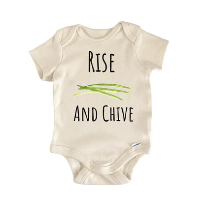 Chive Plant Garden Herb Spice Cooking Infant Gift Baby Bodysuit