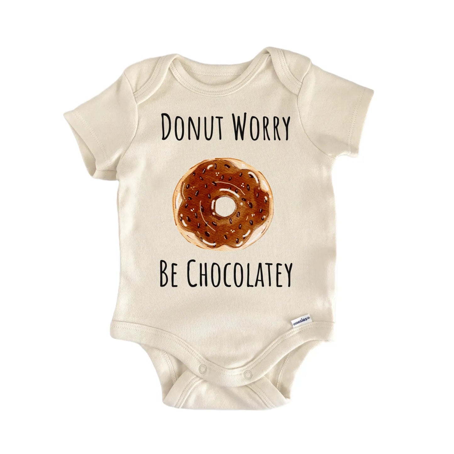Chocolate Donut Dessert Bakery Foodie Infant Gift Baby Bodysuit