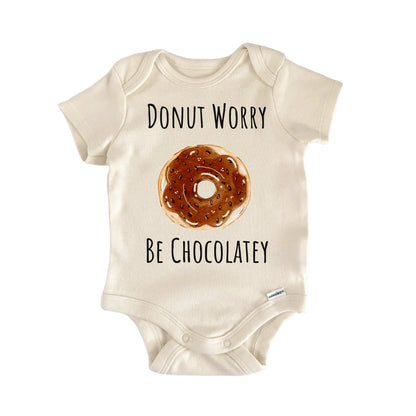 Chocolate Donut Dessert Bakery Foodie Infant Gift Baby Bodysuit