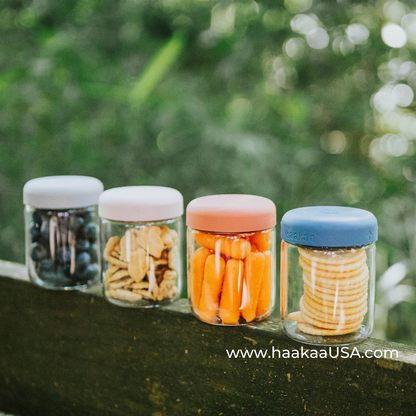 Haakaa Sealed Glass Storage Jar Set - 6 x 4 oz Glass Jars