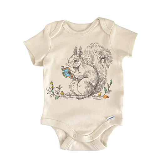 Cottagecore Squirrel Book Newborn Baby Onesie® Onesie®