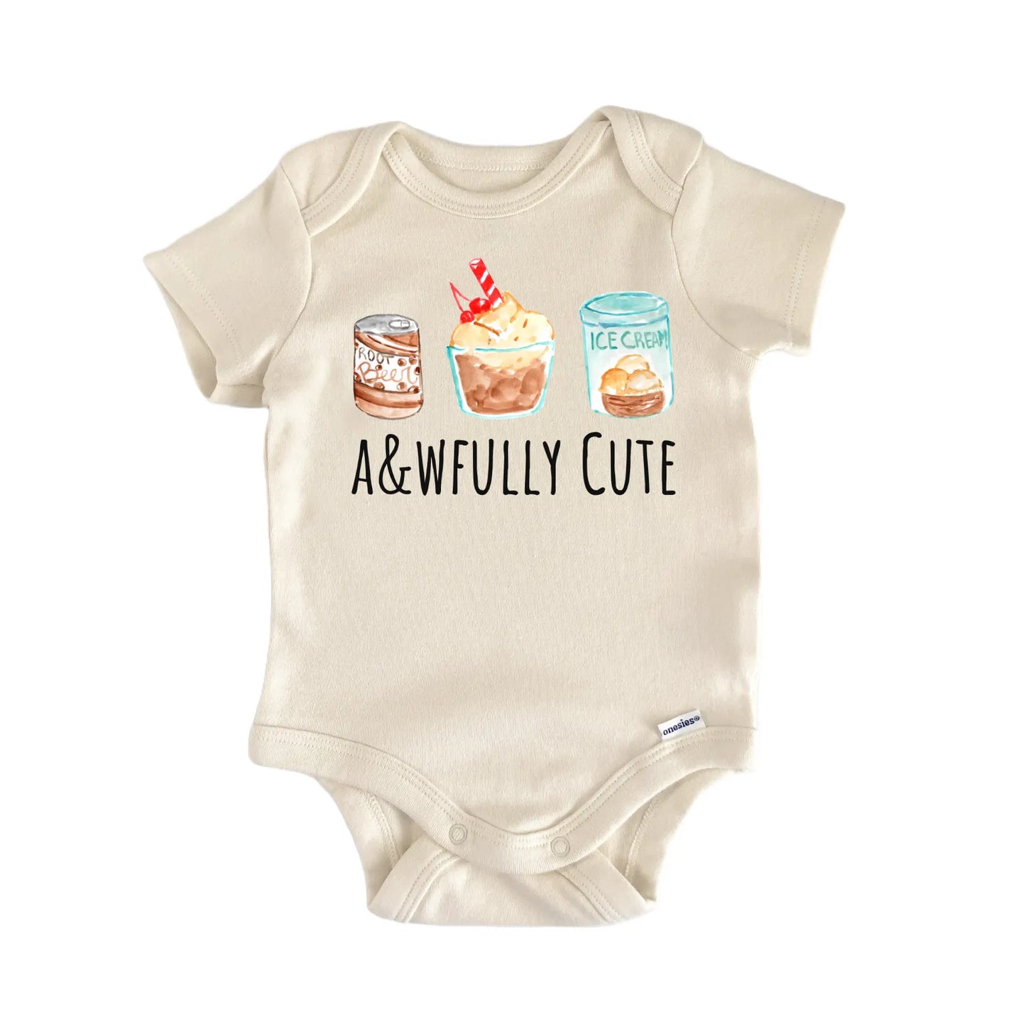 Cute Root Beer Float Ice Cream Sundae Baby Gift Baby Bodysuit