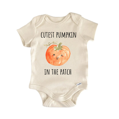 Cutest Pumpkin In The Patch Fall October Baby Gift Baby Bodysuit