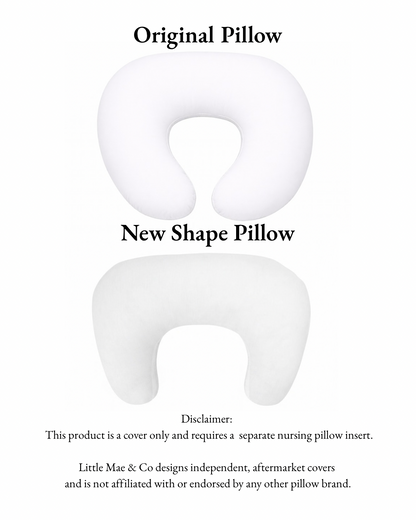Blue White Gingham Ruffle Nursing Pillow Cover