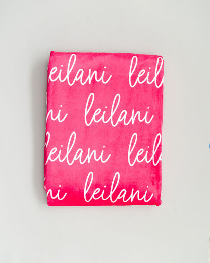 Pink Tones Personalized Minky Blanket
