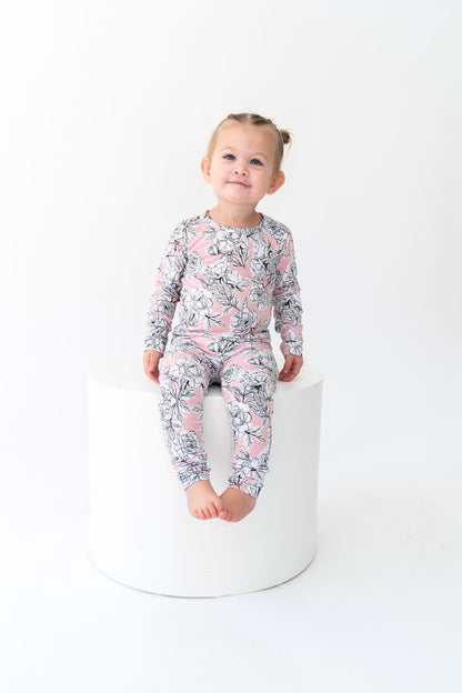 Allie Floral Bamboo 2-Piece Long Sleeve Set