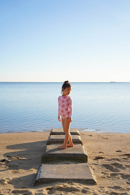 Girls Rashguard One Piece Swimsuit