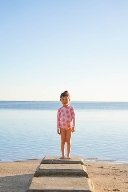 Girls Rashguard One Piece Swimsuit