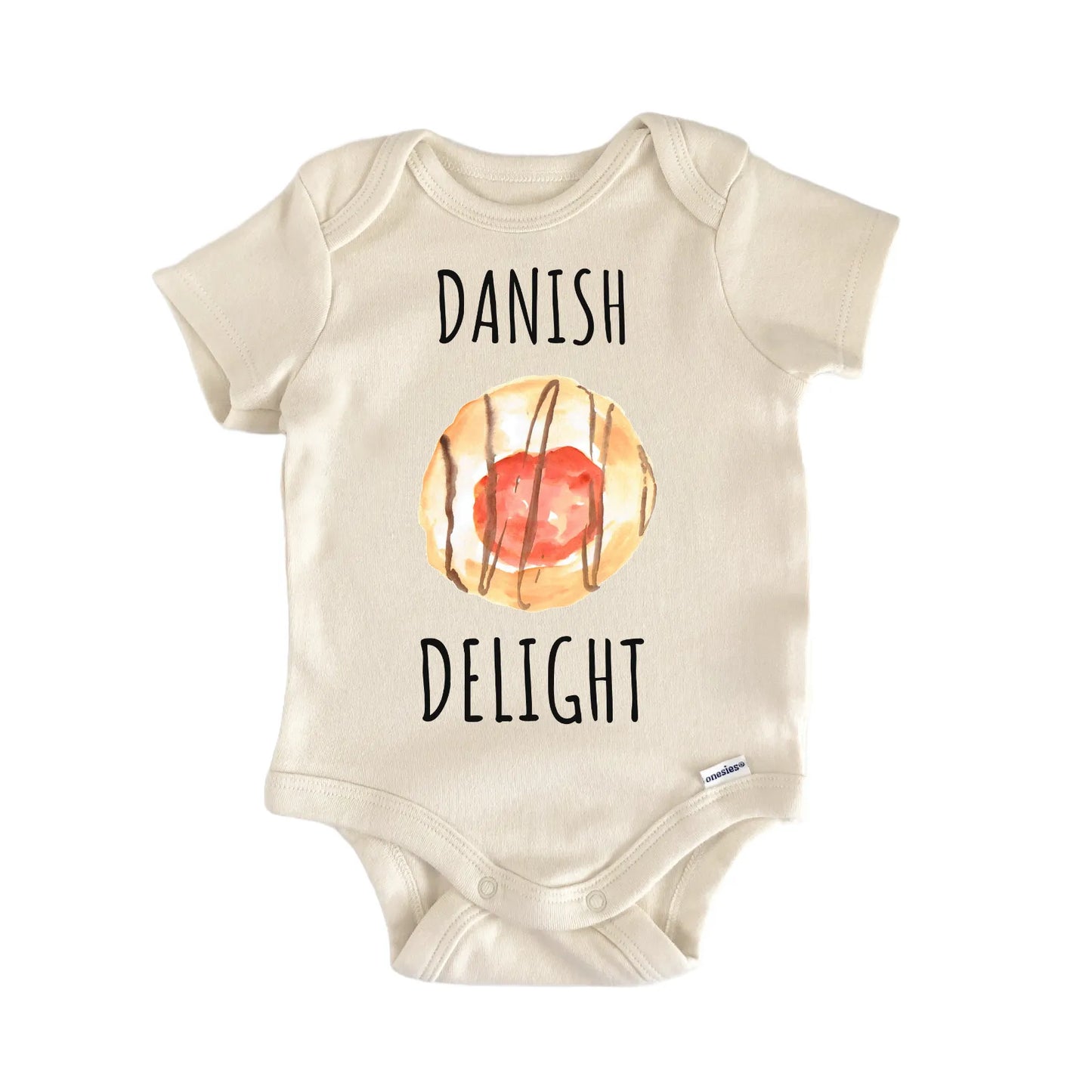 Danish Roll Pastry Bakery Fruit Jam Infant Gift Baby Bodysuit