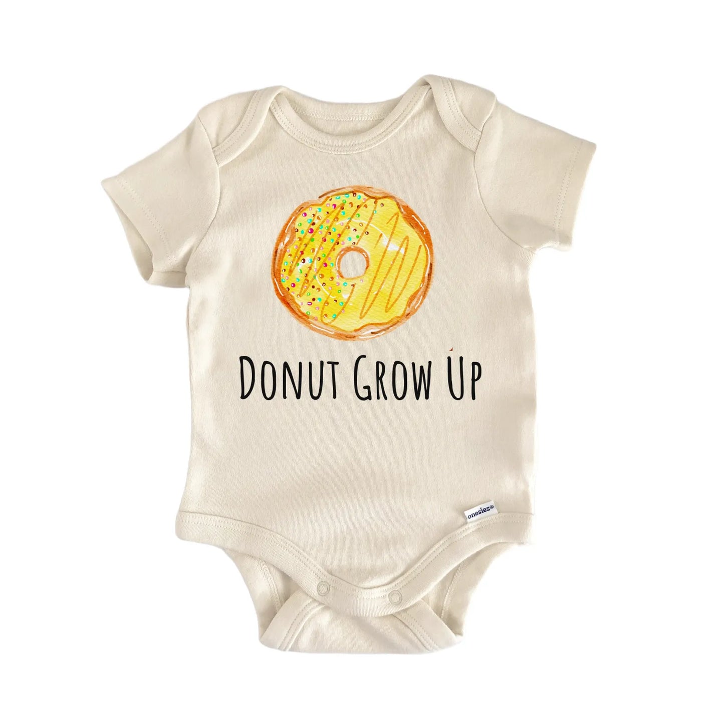 Donut Grow Up Bakery Dessert Foodie Baby Gift Baby Bodysuit