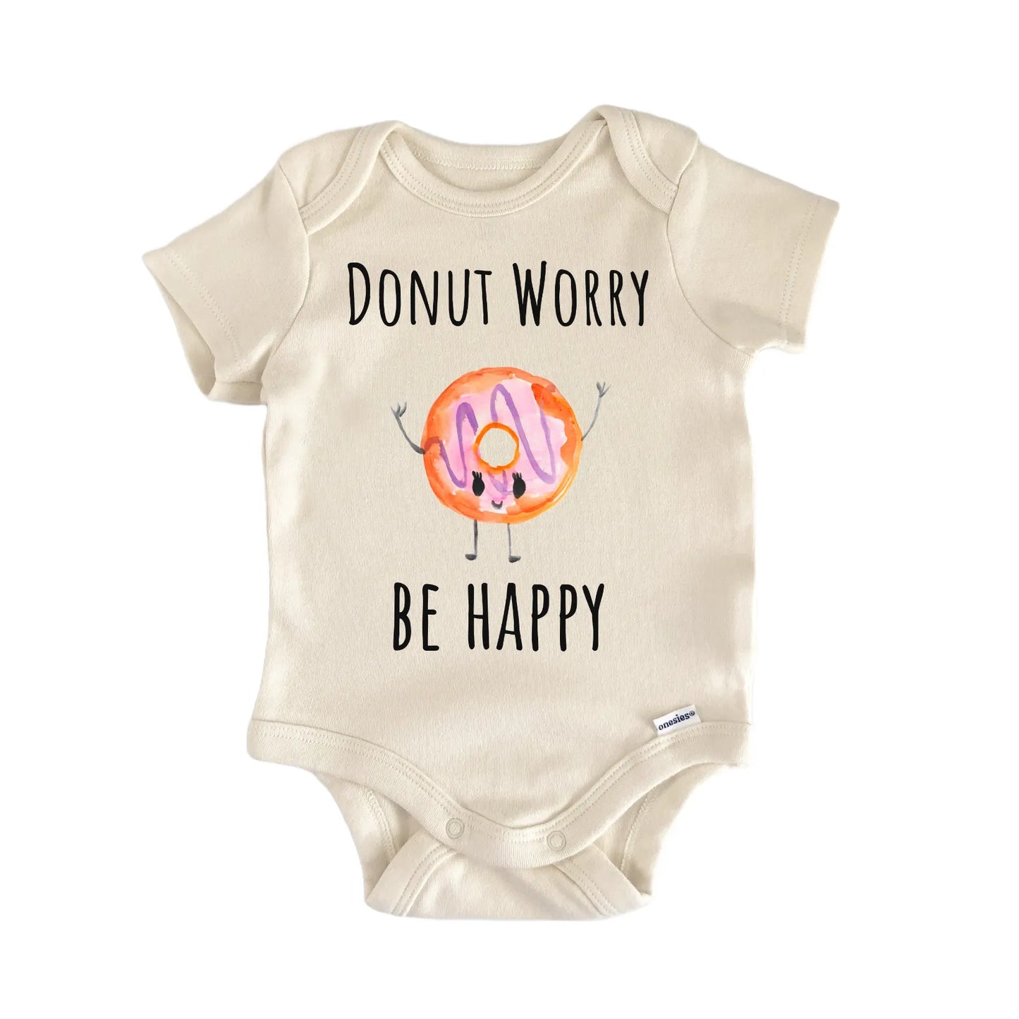 Donut Worry Be Happy Infant Gift Baby Bodysuit