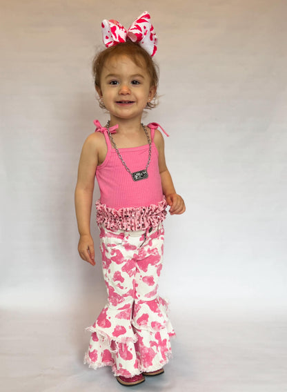 Pink Cow Print Rodeo Queen Jeans (FINAL SALE)
