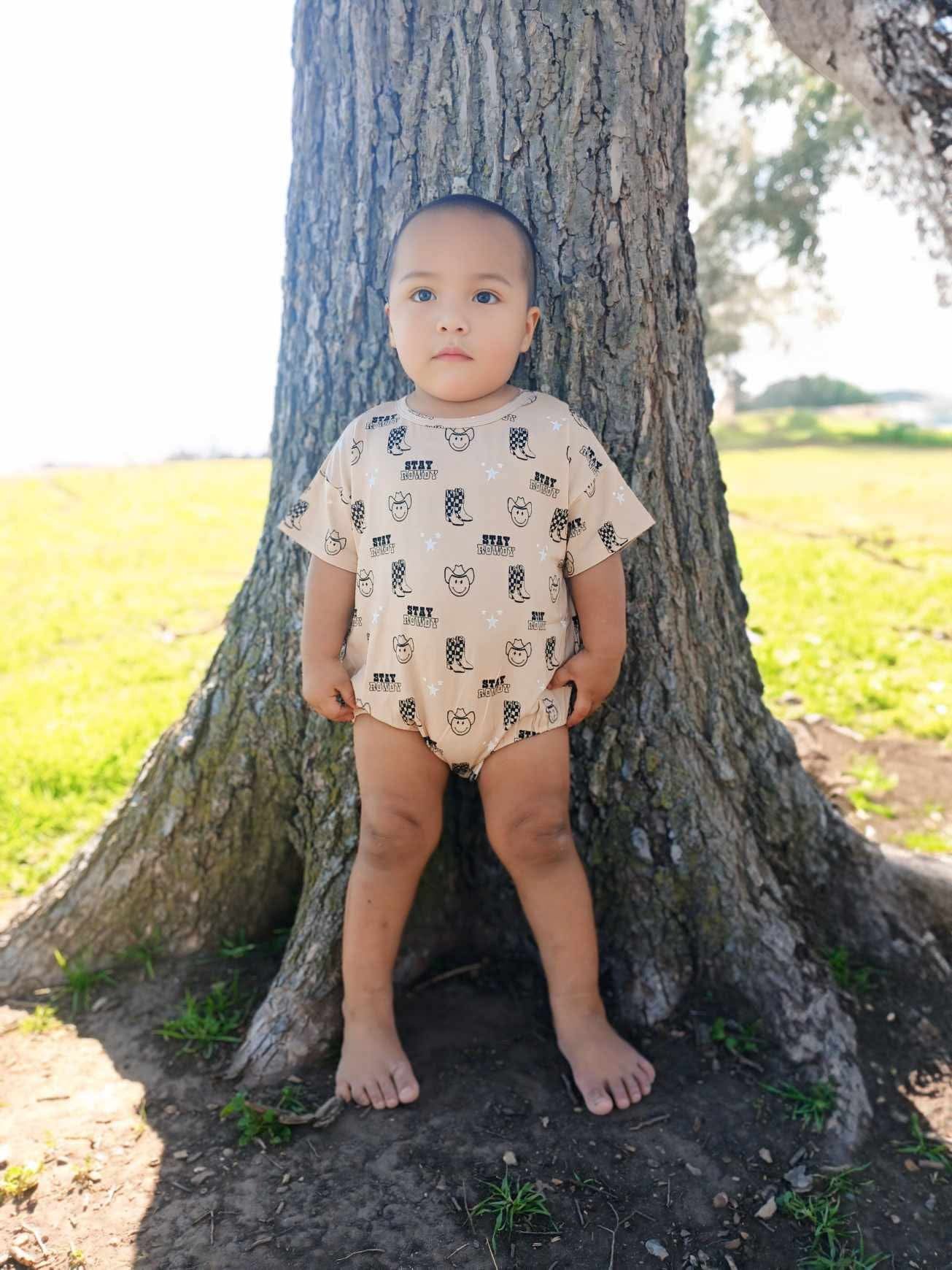 2T Stay Rowdy Oversized Bamboo Romper (FINAL SALE)