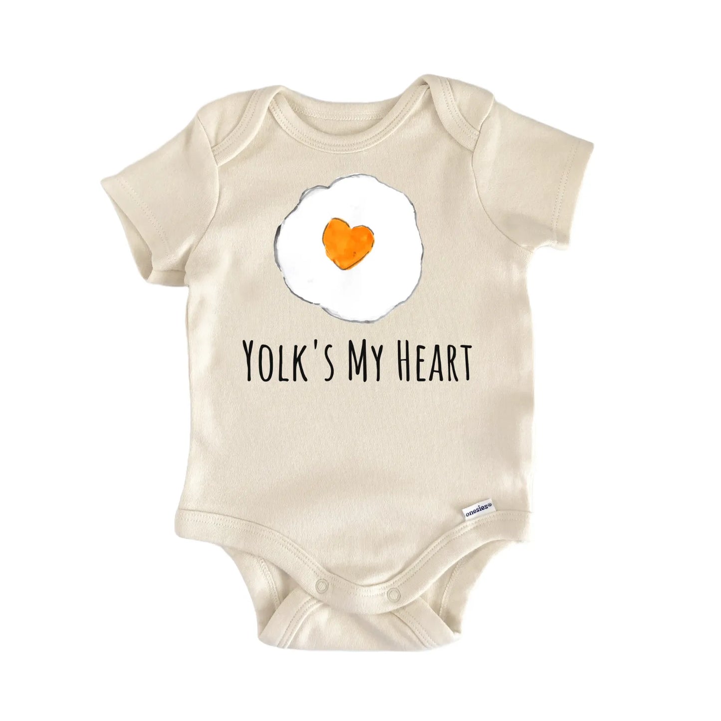 Egg Yolk Breakfast Heart Love Brunch Baby Gift Baby Bodysuit