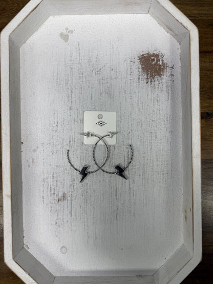 Lightning Bolt Hoops (FINAL SALE)