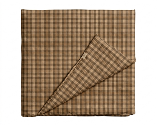 Brown Plaid Crib Quilted Blanket