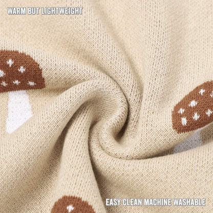 Whimsy Collection - Luxury 100% Cotton Knit Swaddle Baby Blanket