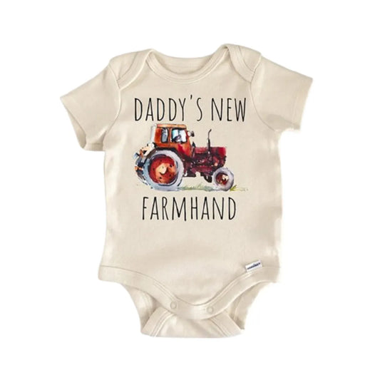 Farmhand Farmer Tractor Newborn Baby Onesie® Onesie®
