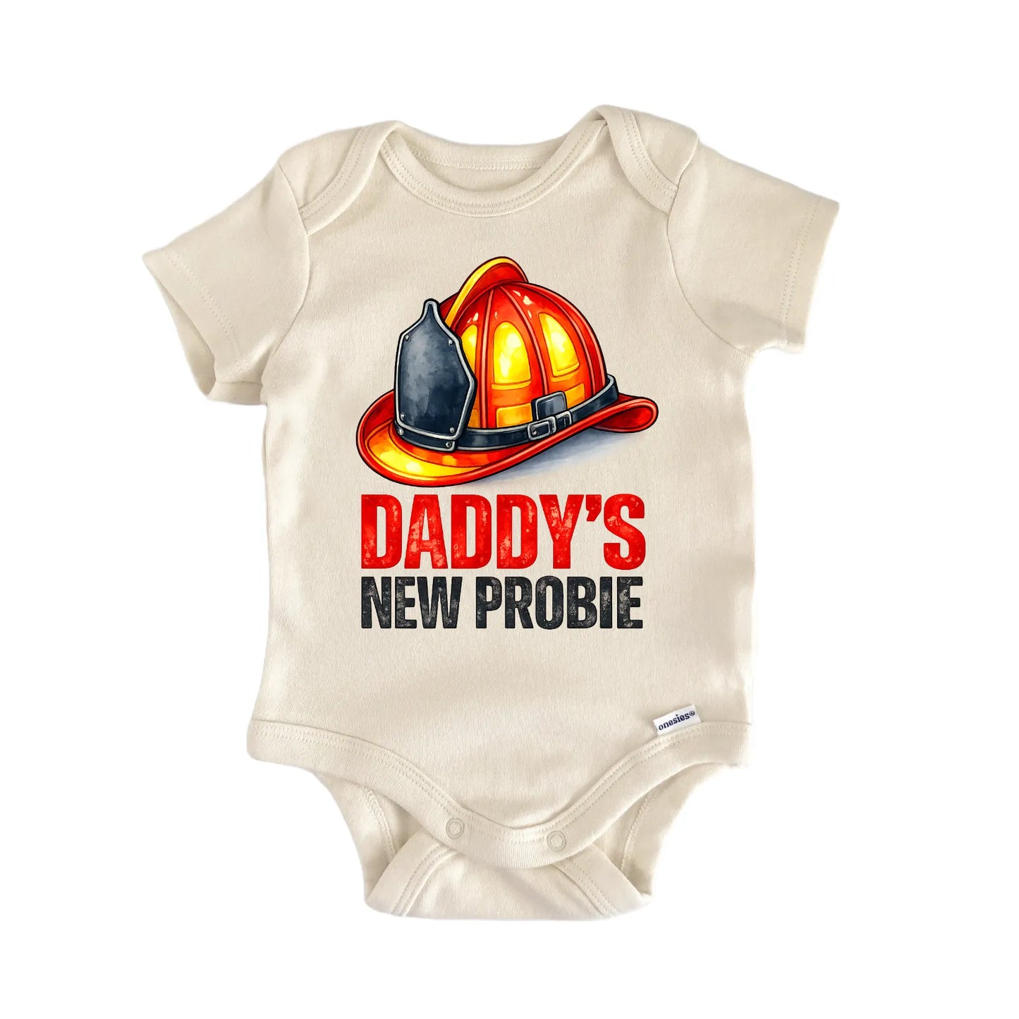 Firefighter Helmet Probie Infant Gift Baby Bodysuit
