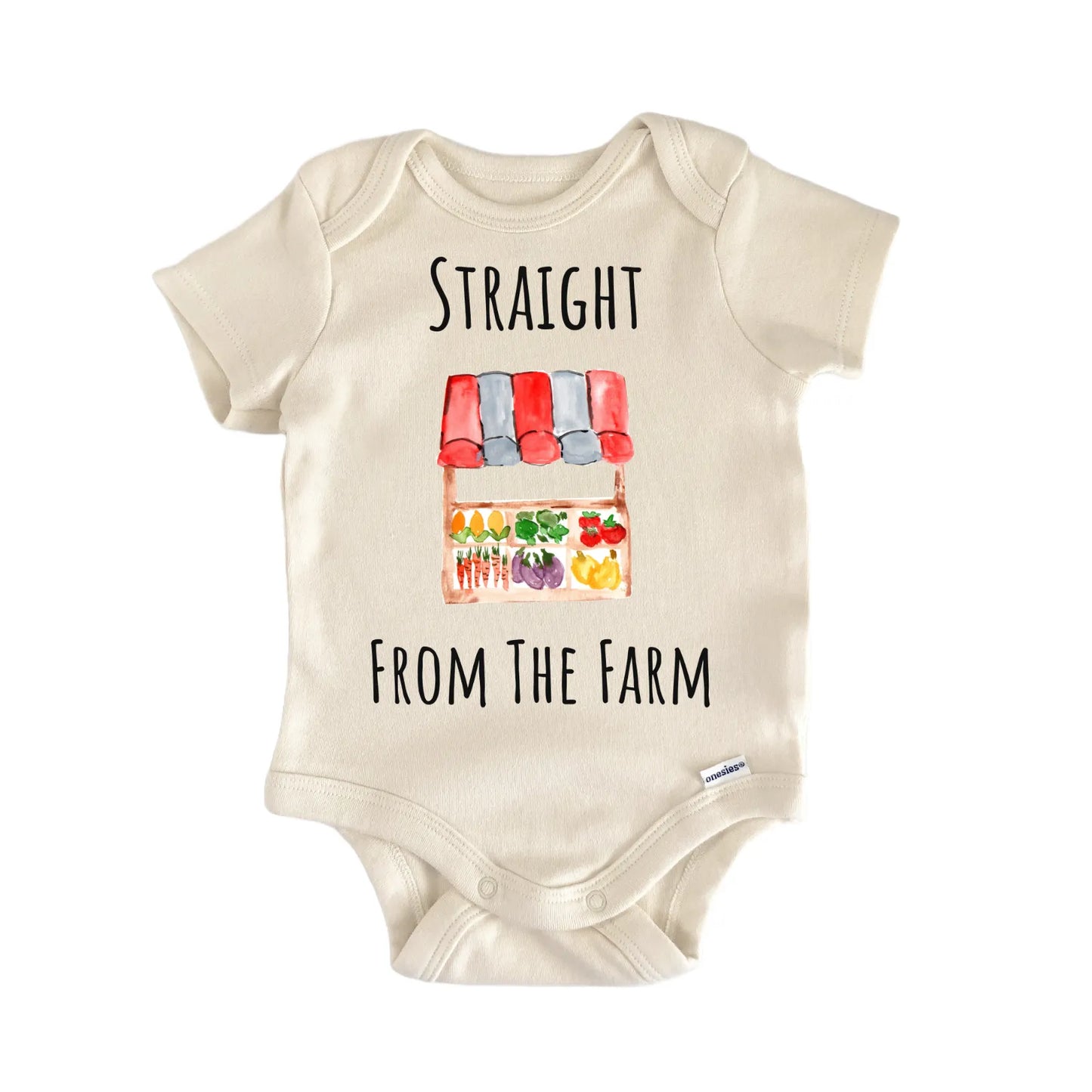 From The Farm Farmers Market Fruit Vegetables Infant Gift Baby Bodysuit