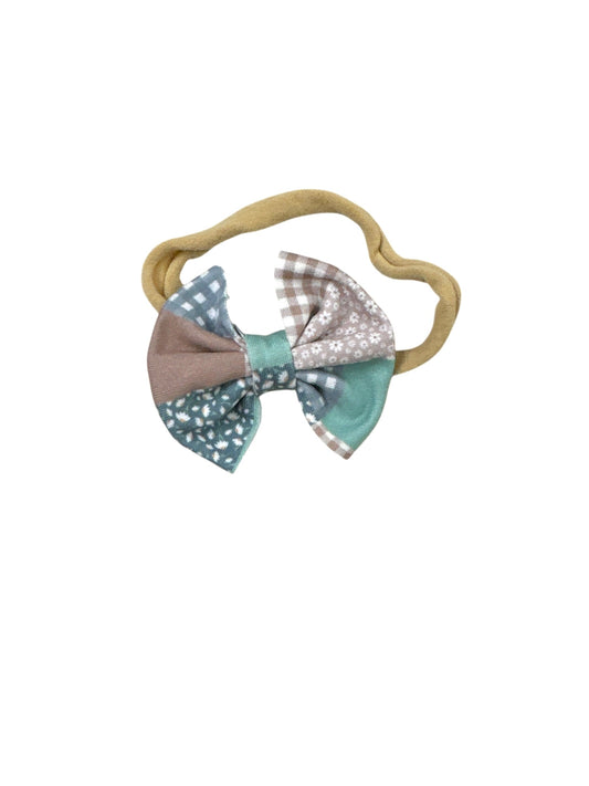 Patchwork Nylon Bow