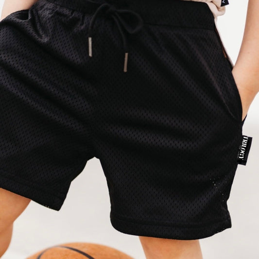 BLACK MESH GYM SHORTS - READ DESCRIPTION