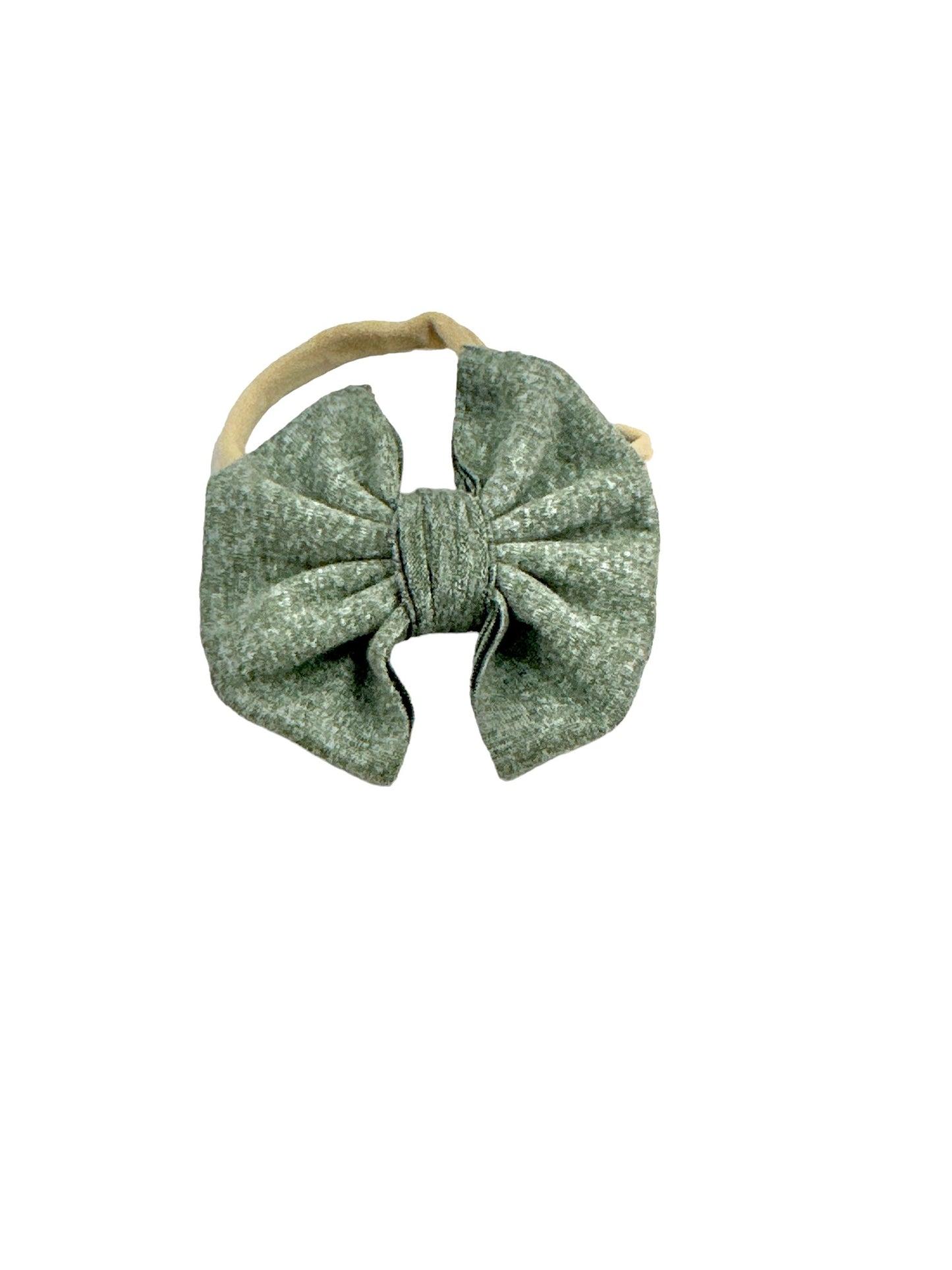 Heathered Olive Nylon Bow