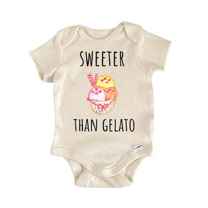 Gelato Italian Icecream Dessert Foodie Baby Gift Baby Bodysuit