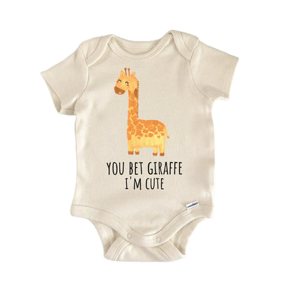 Giraffe I'm Cute Safari Zoo Infant Gift Baby Bodysuit