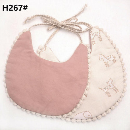 Handmade Luxury Floral Baby Bib Accessories Burp Cloths Newborn Baby Boy Girl Kids Cartoon Bibs 100% Cotton Linen Waterproof Saliva Bib For Kids