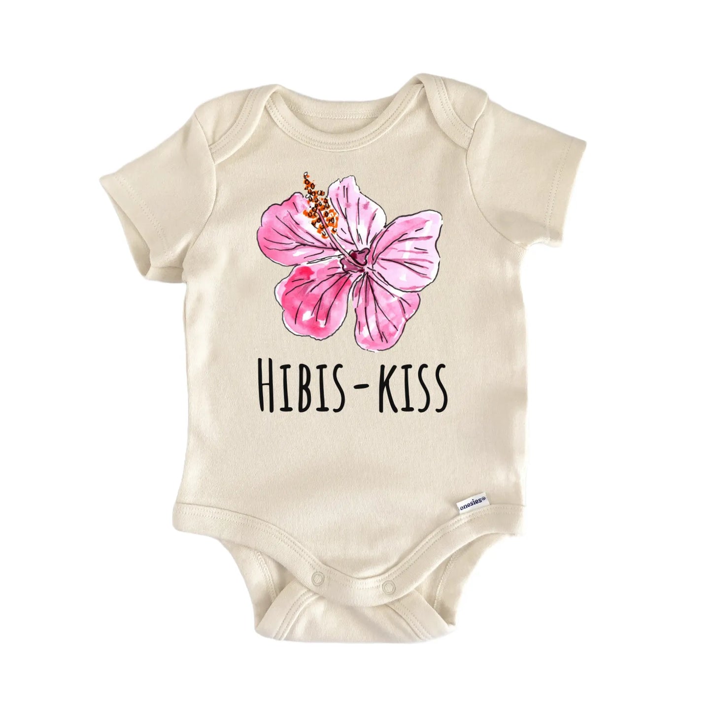 Hibiscus Hawaii Flower Kiss Baby Gift Baby Bodysuit