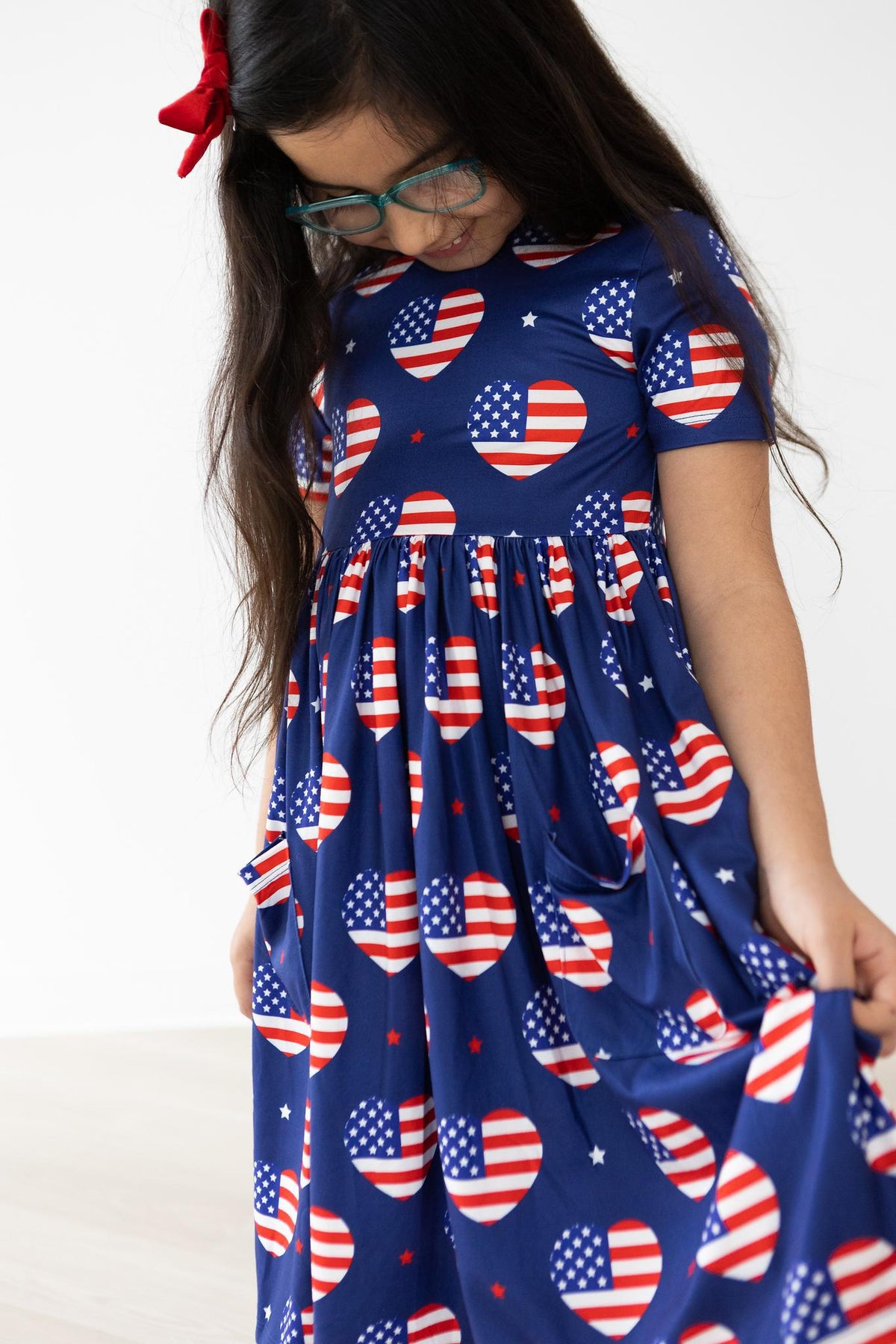 SALE I Heart the USA S/S Pocket Twirl Dress