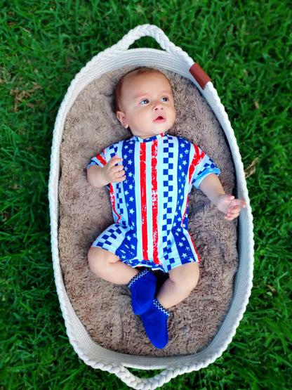 Red, White & Revved Up Romper (FINAL SALE)