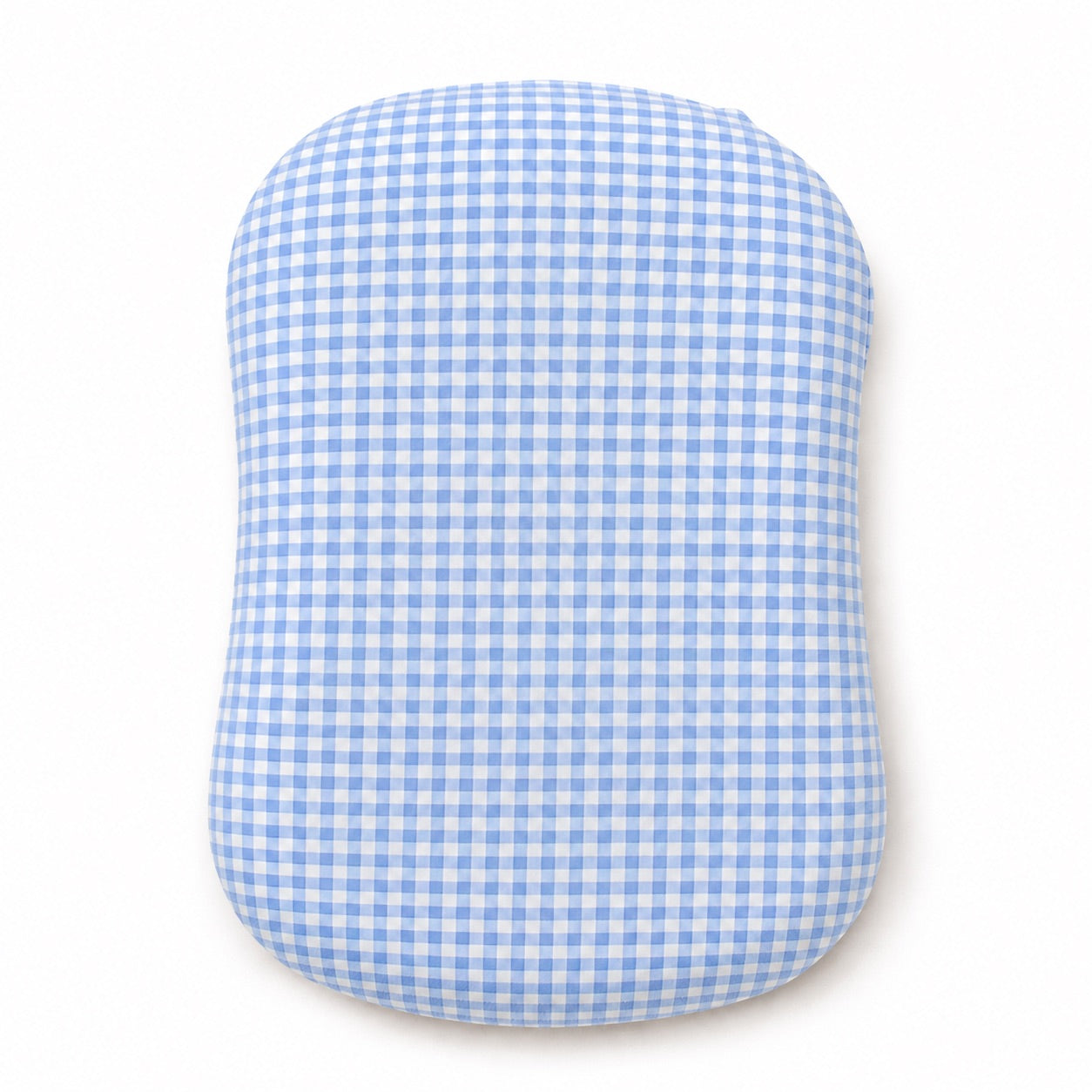 Blue Gingham Ruffle Baby Lounger Cover