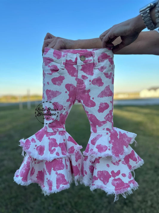 Pink Cow Print Rodeo Queen Jeans (FINAL SALE)