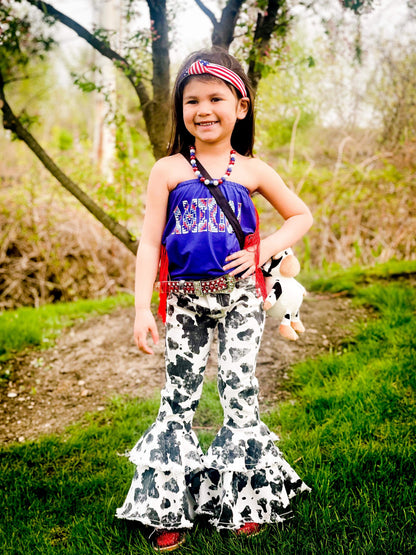 Black Cow Print Rodeo Queen Jeans (FINAL SALE)
