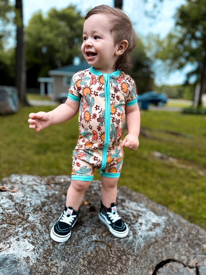 4t Wild West Bamboo Shortie Romper (FINAL SALE)