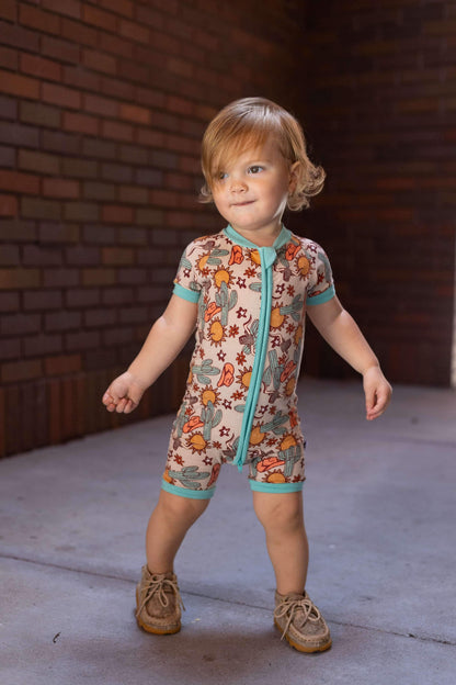 4t Wild West Bamboo Shortie Romper (FINAL SALE)