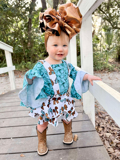 Ribbon Rodeo suspender skirt